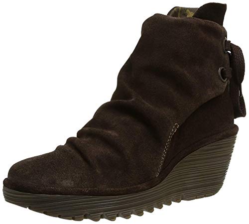 Fly London Yama - Botines plataforma, 40, Marrón - Espresso