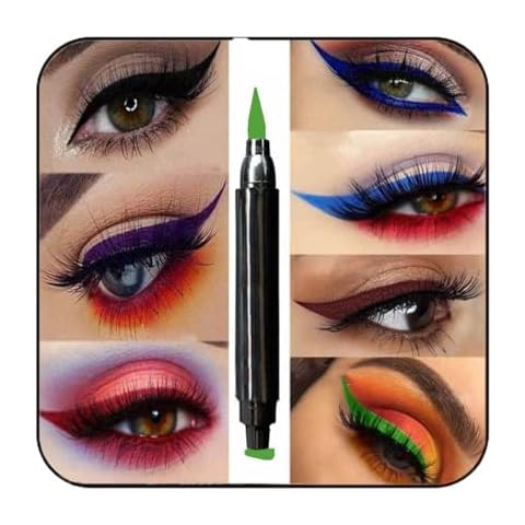 Edanta Matte Eyeliner Stamp Highly Pigmented Eye Liner Waterproof Sweatproof Eyeliners Long Lasting Sparkling Eyes Makeup for Party Cosplay Prom Pack of 1 (G-Green) Cover