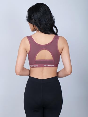 Image of BODYSIZE Women's Everyday Wear Wire Free Padded Sports Bra SF-28 (Heavily Padded, Gym, Yoga Bra) | Everyday Wear, Sweat Absorbent, Soft Cotton Fabric for Ultimate Comfort (B Cup)