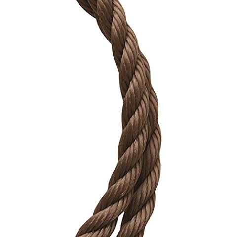 Koch Industries Twisted Polypropylene Rope, Brown, 1/4 Inch by 50 Feet, Coil Cover