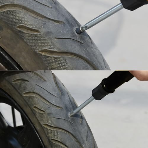 Image of 100 Count Tire Plugs Nails Screw in Tire Repair Screws with Screwdriver