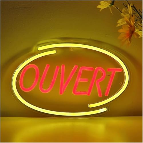Enseigne lumineuse au néon LED OPEN de 28cm pour vitrine de boutique