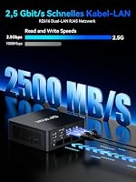 GMKtec AMD Mini PC Ryzen 7 7730U(Schlagen Sie Ryzen 7 5825U) (8 C/16 T4,50 GHz), W-11 Pro 16 GB RAM+1TB PCIe-SSD, Dual NIC LAN 2.5GbE, M5 Ultra Mini Computer, WiFi 6E, USB-C, BT 5.2, DP, HDMI 2.0 – Ansicht 6