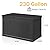 Skepphlay 230 Gallon Deck Box Large Outdoor Storage Box, Black Waterproof Deck Storage Bench, 440 lbs Load Capacity Outdoor Storage Bin for Garden, Patio, Pool, Boat
