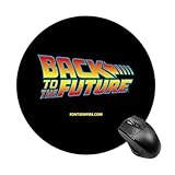 マウスパッド 円形 バックトゥザフューチャー 丸型 ゲーミングマウスパッド ゴム PC用 ノートパソコン対応 小型 滑り止め ゴム底 直径20cm