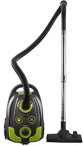Daewoo FLR00047, Tornado Bagged Vacuum Cleaner with 3L Dust Tank Capacity and Adjustable Speed, Long 5m Cord and Flexible Hose, Includes Foot Press Power Control and 2-in-1 Stair and Pet Brushes