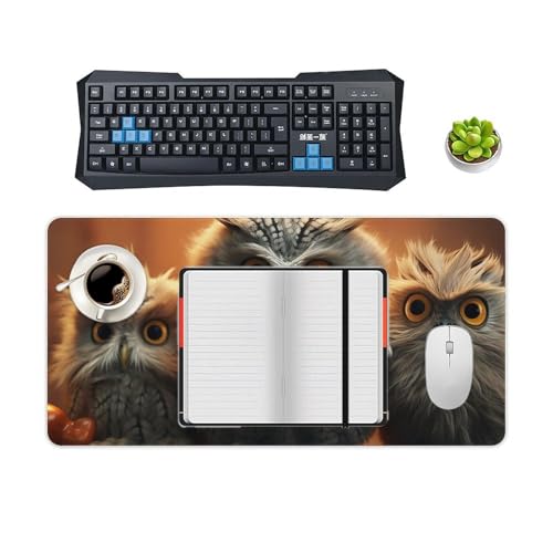 Cute Owl Gaming Mouse Mat Large Desk Pad 60 x 30 cm miniatura 4