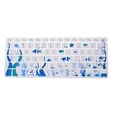 Case Star Ocean series Keyboard Silicone Cover Skin With The Seaweed And Fish Pattern for 13