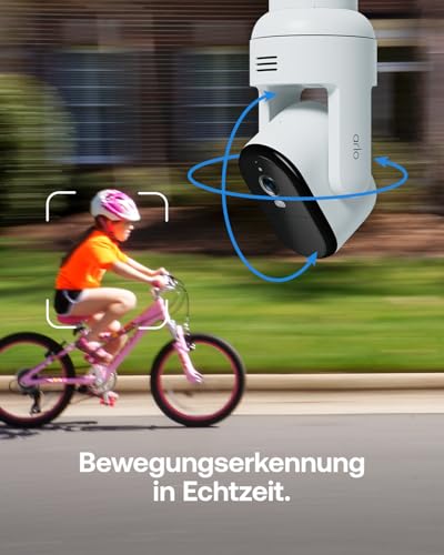 Arlo Essential 3 HD PTZ-Sicherheitskamera Akku Aussen WLAN, Kabellos, 1080p Video, Farbnachtsicht, Licht, Bewegungsmelder, Sirene, 2-Wege Audio, Smart Home + Arlo Secure Plan Testzeitraum, 2er Set