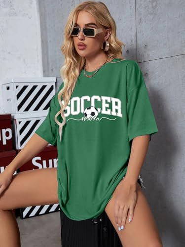 Image of ALLTB Soccer Cup 2026 Shirt Soccer Mom Shirts Women Oversized Football Match Season Jersey Bow T-Shirt Short Sleeve Top