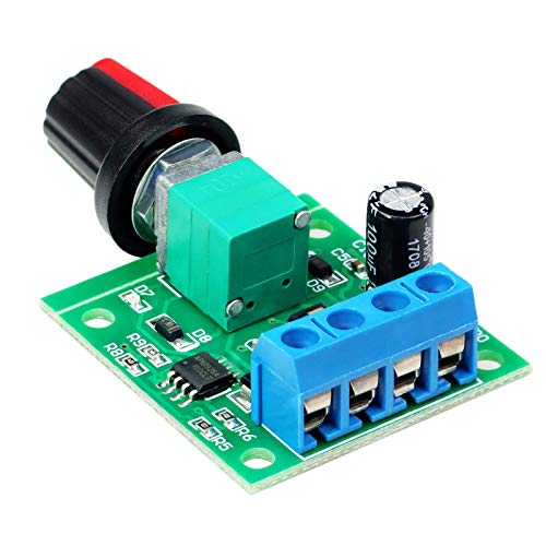 WayinTop 3pcs PWM Low Voltage Motor Speed Controller DC 1.8V 3V 5V 6V 12V 2A 1803BK 1803B Adjustable Driver Switch with Speed Control Knob (Pack of 3)