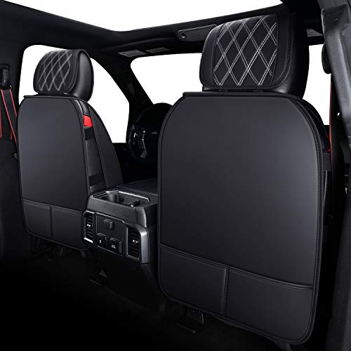 Image of Aierxuan Front Car Seat Covers for Ford F150 F250 F350 F450 (Black-White)