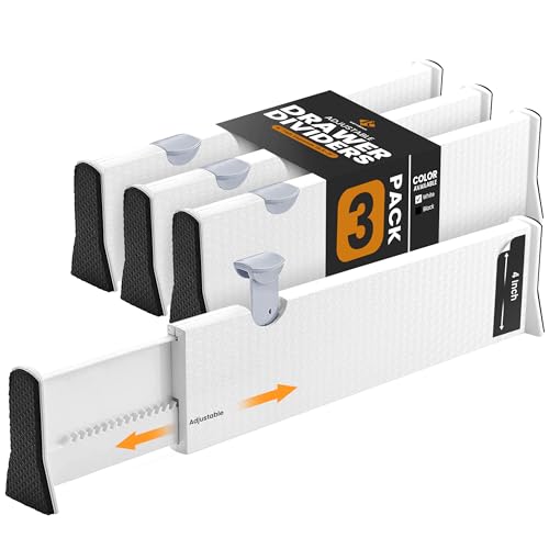 RAPTUROUS Adjustable Drawer Dividers, 4