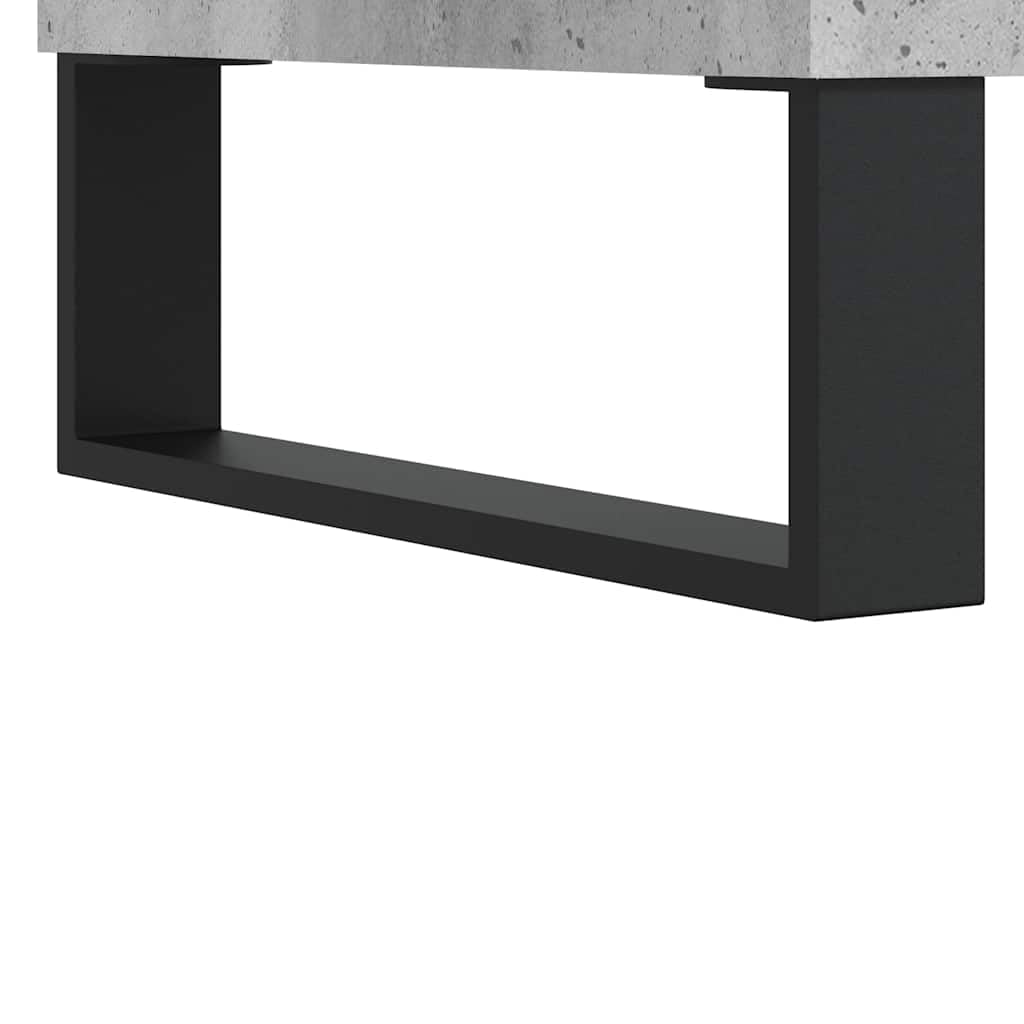Générique Stolik kawowy Szary Beton 90x44,5x45 cm Drewno inżynierskie | Podnoszona góra, ukryte przechowywanie, metalowe nóżki, uniwersalne do salonu