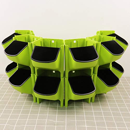 Yardwe Indoor Hanging Planters 2Pcs Plastic Vertical Wall Planter Stackable Removable Wall Planter Pot Wall Mounted Planters For Railing Fence Garden Outdoor Planters #TOP3