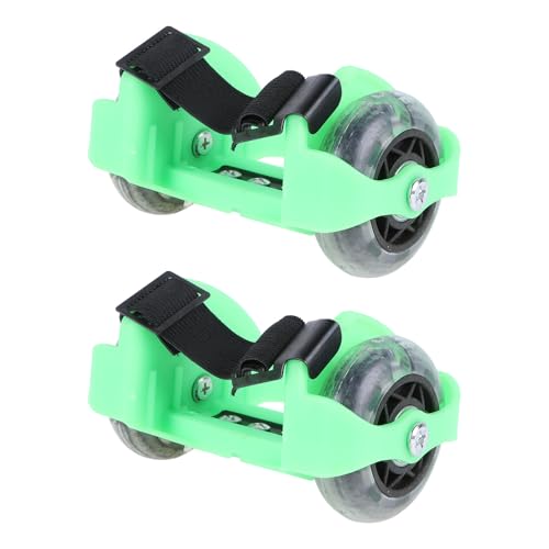 Patins à roulettes lumineux verts ajustables contre la croissance rapide