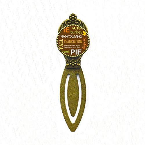 Marque-page rétro motif tarte d'automne accessoire lecture Thanksgiving