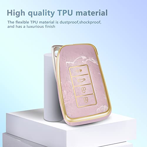 Sweetbond Key Fob Cover For Lexus Es Ls Ux Lc Gs Nx Rx Gx Rc, Fashion Key Shell With Diamond Gold Keychain (Pink) #TOP5