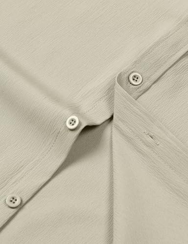 Image of JEMITOP Mens Stretch Wrinkle Free Texture Shirts