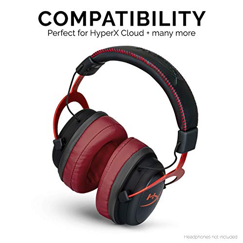 Image of Brainwavz Angled Memory Foam Earpad - Suitable for Large Over The Ear Headphones (Angled, Dark Red)