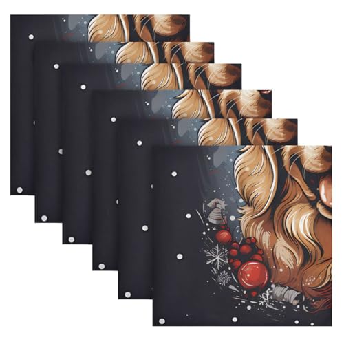 Servilletas de Tela Christmas de 20x20 pulgadas x6 miniatura 2