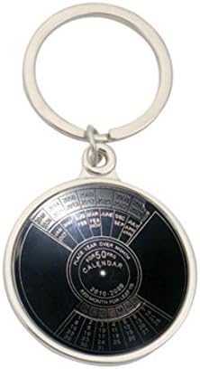 Sale Funda 50 Year Calender Black Metal Keychain