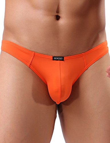 iKingsky Men's Low Rise Bulge Thong Sexy Mens Underwear Soft T-back Under Panties for Men2