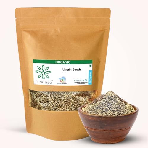 Image of Pure Tree Certified Organic Carom Seeds | 350 g | Ajwain Seeds | Omam | Vamu | Ajowan | Ayamodakam Seeds Rich In Antioxidants