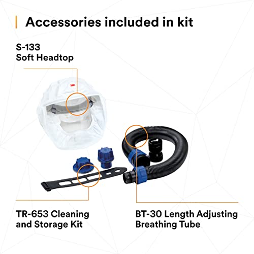 3M PAPR Respirator, Versaflo Powered Air Purifying Respirator Kit, TR-600-HKS, Healthcare, Small Headcover, Easy to Use and Easy to Maintain, All-in-One Respiratory Protection, High Capacity Battery - Thumbnail 5