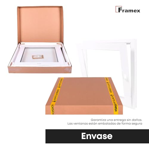 Miniatura 9 de Framex Ventana Para Sótano, Ventana Pequeña, Blanca, Ancho X Alto 40 X 50 Cm 400 X 500 Mm , Doble Acristalamiento, Cristal Transparente 32 Mm , Oscilobatiente, Din Derecha - Premium