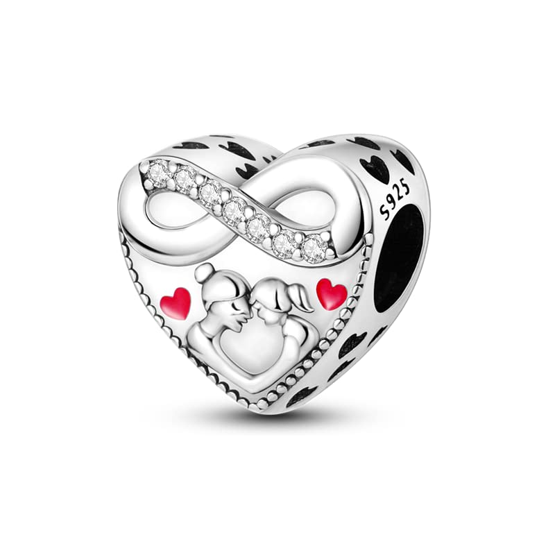 TINSLO Charms Abalorios Colgante para mujer, plata de ley 925, compatible con pulseras y collares Pandora, compatible con pulseras europeas para mujeres y niñas