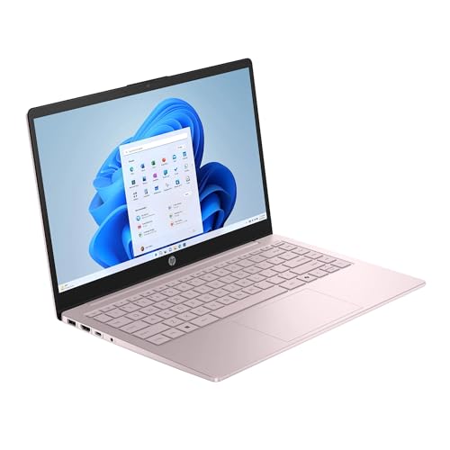 Image of HP 14 Inch Laptop with 1-Year Free Microsoft Office 365 | Intel Pentium N150, 4-Core CPU | 8GB RAM, 128GB SSD with 1TB Cloud Storage | Intel UHD Graphics | 11HR Battery | WiFi 6 | Pink | Windows 11