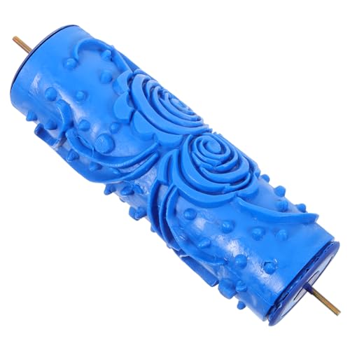 Artibetter Paint Roller Pattern Roller Rubber Glue for Wall Painting Blue Soft Rubber Head Suitable for Home Decoration and DIY Art Projects