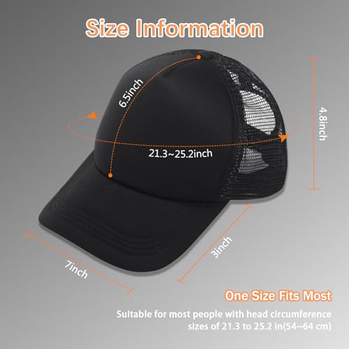OKBA 10 Pack Sublimation Blank Baseball Cap Adjustable Hat Polyester Mesh Trucker Hats for Men and Women