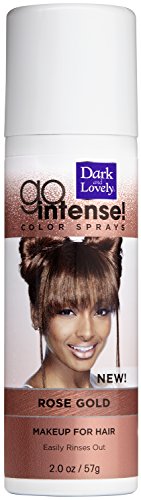 SoftSheen-Carson Dark and Lovely, Go Intense Color Sprays, Hair Color Spray for Instant and Ultra-vibrant Color even on Dark Hair, For Natural and Relaxed Hair, Rose Gold