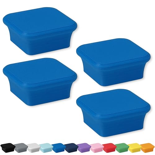Image of Glassboard Studio MiniBar Magnet - Strong Neodymium Rare Earth Magnets for Fridge, Whiteboard, Locker & Magnetic Glassboards - Ideal for Crafting & Office Use - Strong Fridge Magnets (Cobalt Blue, 4)