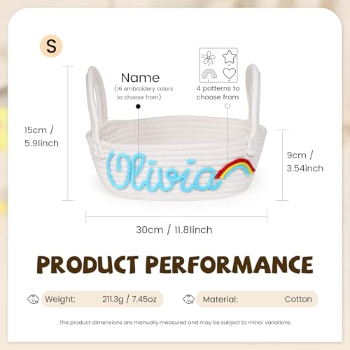 Panier de rangement personnalisé en coton pour stopper le désordre