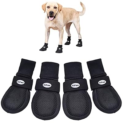 Dog Shoes for Medium to Large Dogs, Breathable Boots for Summer Hot Pavement, Non-Slip Paw Protectors for Outdoor & Hardwood Floors