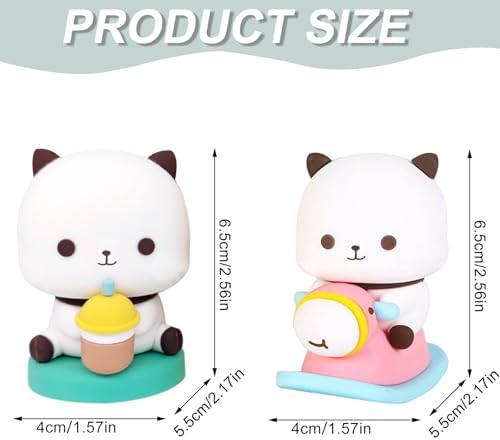 YuShuoGoYa 4PCS Figurine Car Dashboard Ornament Cute Car Dashboard Decoration Interior Ornaments for Home/Office/Tabletop （Bear