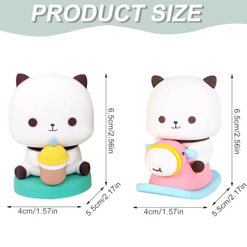 YuShuoGoYa 4PCS Figurine Car Dashboard Ornament Cute Car Dashboard Decoration Interior Ornaments for Home/Office/Tabletop (Bear