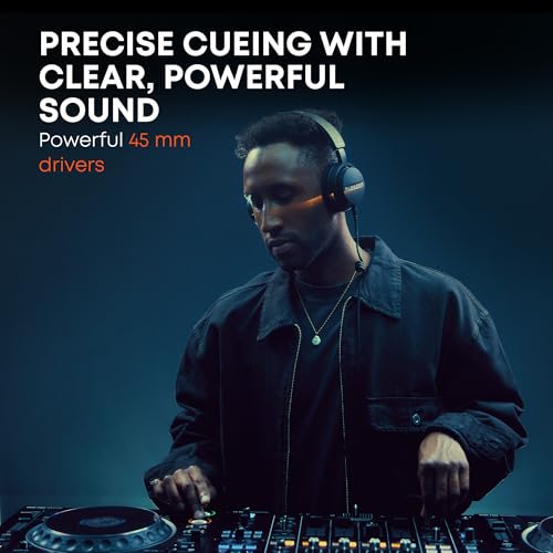 Image of beyerdynamic DJ 300 PRO X Professional DJ Headphones 2-in-1 On-Ear & Over-Ear Ear Cups Included. 45mm Driver, Foldable, Detachable 4.9 Ft Cable, 1 /8 inch Jack w 1 /4 inch Adapter, Black