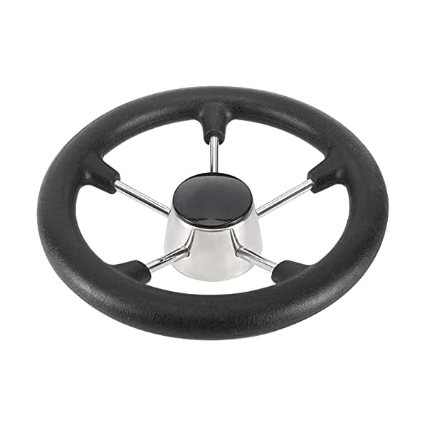 XMSound 5 Spoke 11″ Dia. Boat Steering Wheel,3/4″ Shaft,25 Degree Dish