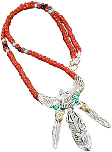 Amazon ネイティブアメリカン イーグルフェザー ホワイトハート ネックレス ジュエリー 通販