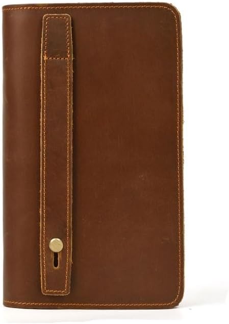 Retro Long Wallet Men's Genuine Leather Vertical Casual Money Clip
