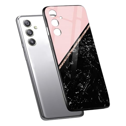 Image of COLORflow Back Cover Compatible with Samsung Galaxy A34 5G | Black Marble Pink | Shockproof TPU Bumper Cover with Camera Protection Back Cover
