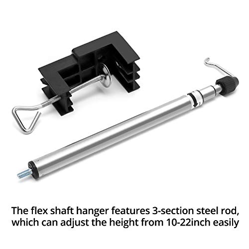Image of QWORK Rotary Tool Round Grinder Telescopic Hanging Stand Holder with Table Clamp, Flex Shaft Hanger Stand Tool for Household Instustrial Outdoor