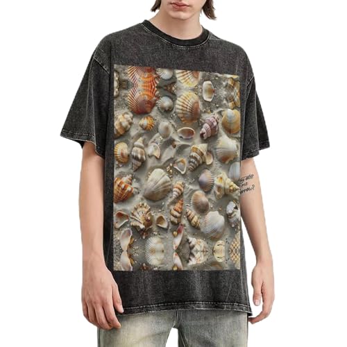 T-shirt décontracté ample à imprimé sable pour vos sorties d'été relax