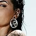 Casvort 2PCS Hypoallergenic Silver Tides and Waves Ear Weights 316 Stainless Steel Ear Hangers Hoop Tunnels for Stretched Lobe in 6g Fashion Piercing Body Jewelry