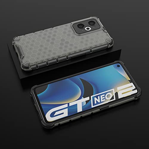 Image of Glasgow Back Case Cover Compatible with Realme GT 2 / GT Neo2 5G (Stylish Design) - Black