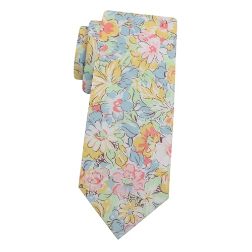 Image of Mantieqingway Men's Skinny Tie, Cotton Floral Ties for Men Wedding Necktie for Groom, Groomsmen, Missions, Dances